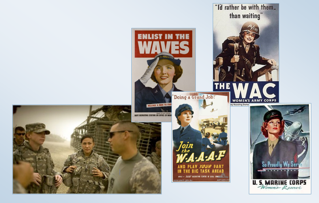 Women Veterans WWII Posters and OIF Soldiers 