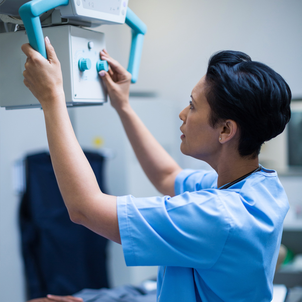 woman taking an x-ray