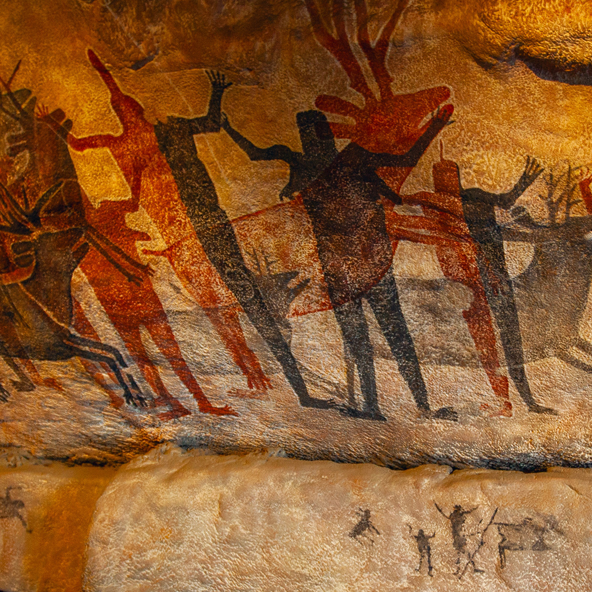 Ancient cave art in National Museum of Anthropology