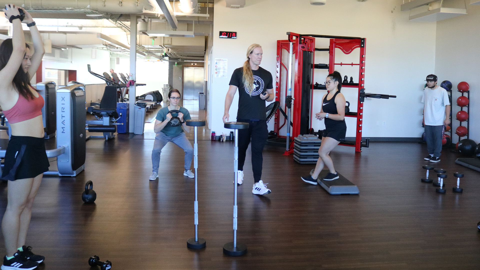 Students training in the RRCC rec center, Lakewood campus