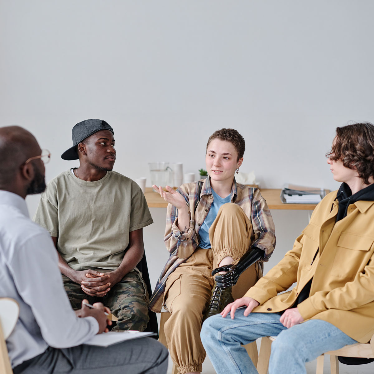 students having a discussion