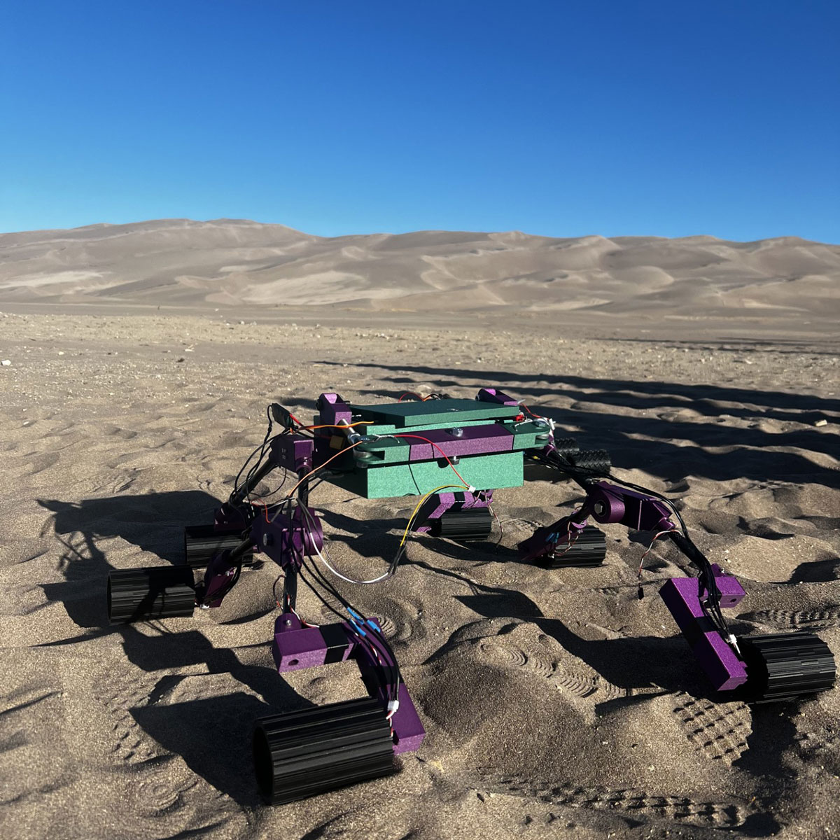 robotics rover in sand