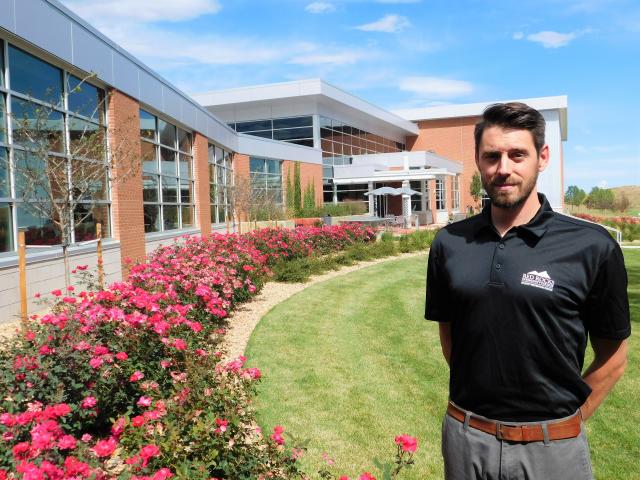 Ben Wygant Standing near the Lakewood Campus Rec Center