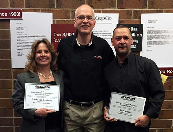 (L-R): Grainger Tools for Tomorrow Recipient Francesca Smaldino, Randy Kopp of the W.W. Grainger’s Denver location, and Rudy Anaya, Grainger Tools for Tomorrow Recipient