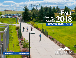 schedule and catalog red rocks community college