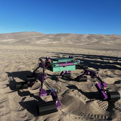 robotics rover in sand