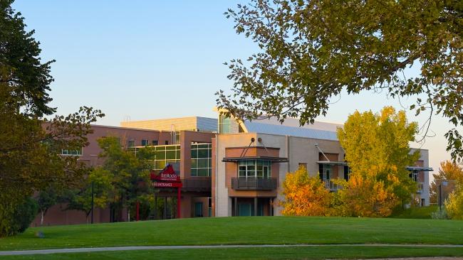 Lakewood Campus main entrance fall colors
