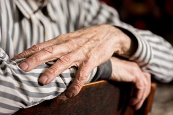 hands of senior man