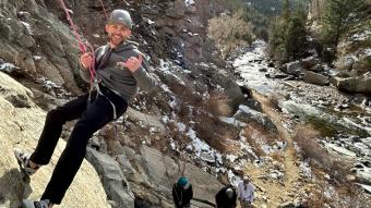 Students on a climbing trip
