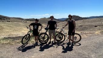 Students on a mountain biking trip