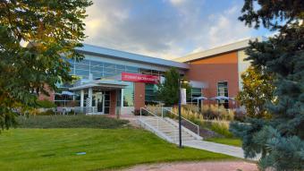 Student Recreation Center main entrance at the Lakewood campus