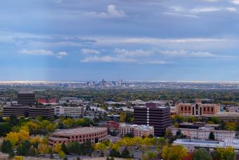 Lakewood skyline and Denver in the background