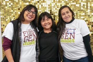 First-Generation school leaders with a student