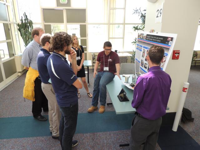 Demosat team poster presentation at symposium