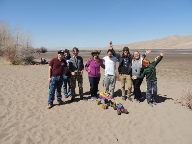 Robotics team at Great Sand Dunes