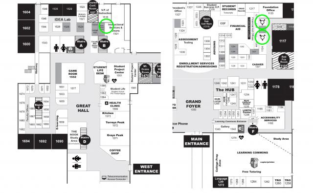 Gender nuteral restrooms are located on the Lakewood campus next to foundations in the East wing and in Instructional Service in the West wing.